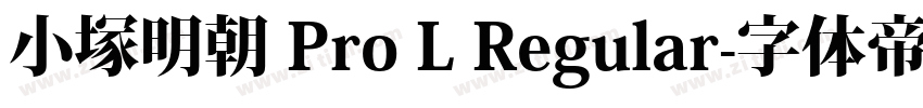 小塚明朝 Pro L Regular字体转换